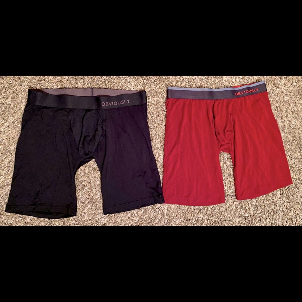 2 Pair Long Obviously Primeman Boxer Briefs